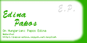 edina papos business card